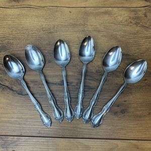 6 Pcs Reed & Barton Rebacraft Flatware Candace-Andrea Stainless Teaspoons Japan